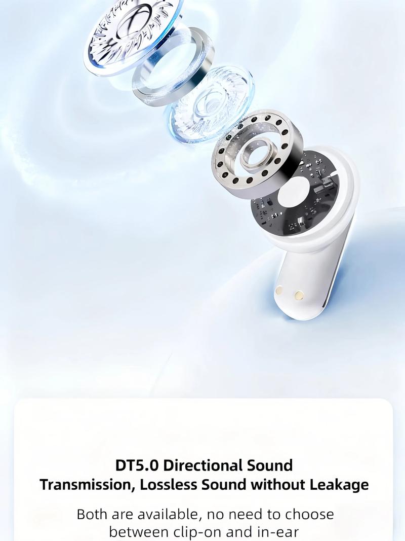 Fluffdrip Q10 2026 Wireless Earbuds 2 Pairs Clip-On Sleep TWS Couples Fashion Mini Headset Music Gaming Deep BassClip-on Sleep earbuds Stereo HD Calling  for Android iPhone Sports Earpieces tiny size invisible earbuds 2-in-1 wireless bluetooth twins