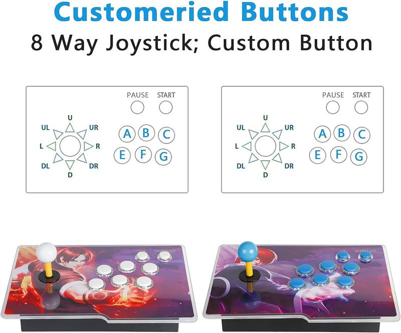 【 28000 Games in 1 】Box 50S Arcade Game Console Retro Game Machine for PC & Projector & TV, 2-4 Players, 1280X720, 3D Games, Search/Hide/Save/Load/Pause Games, Favorite List Smooth Towels