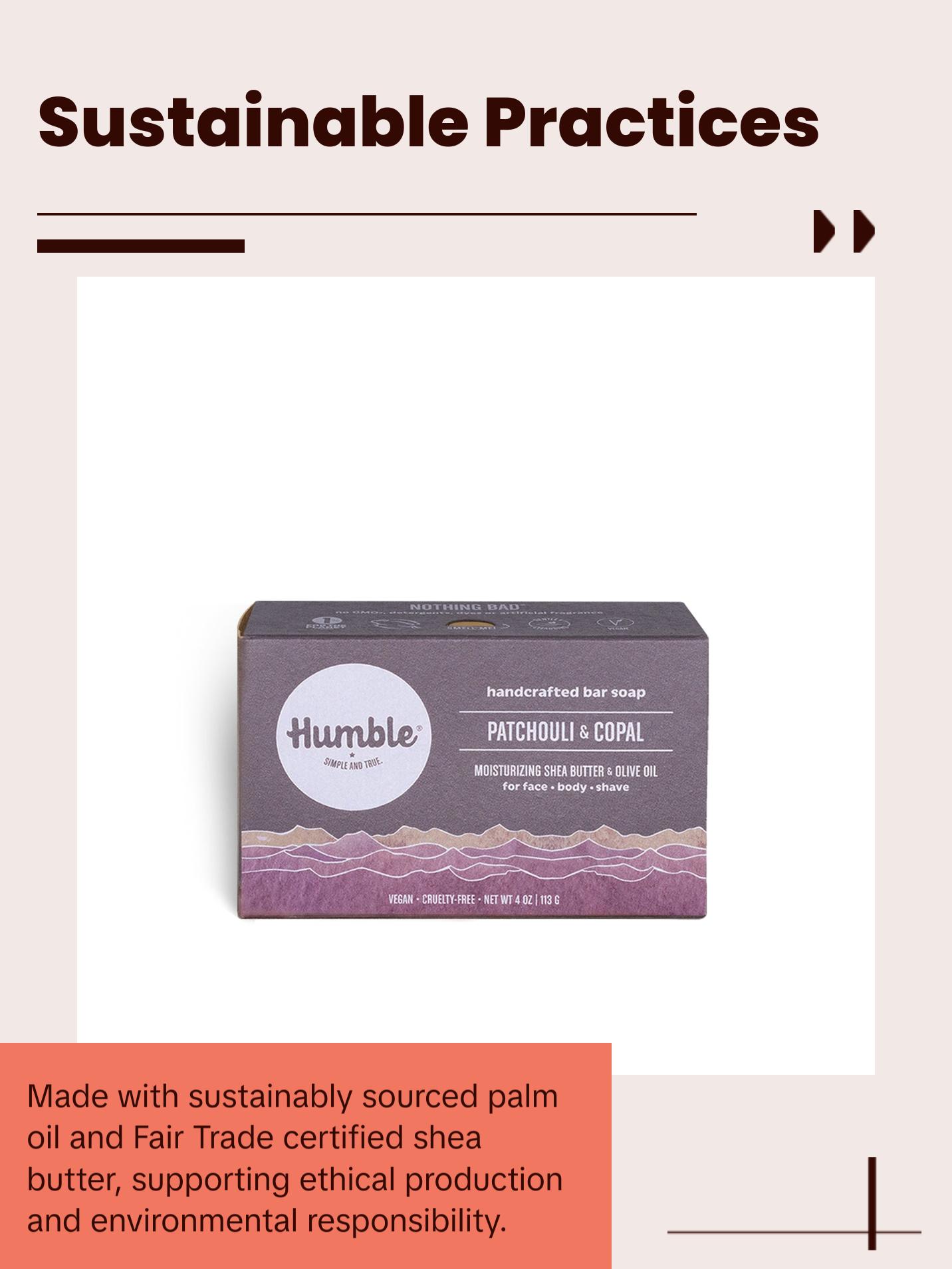 Humble Brands Moisturizing Patchouli & Copal Bar Soap