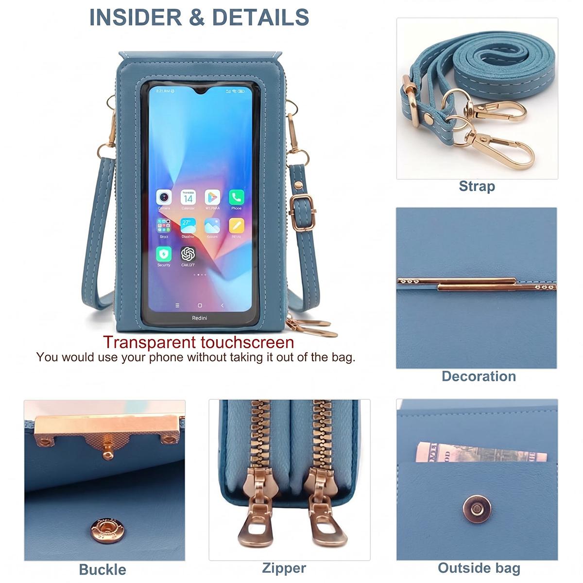 Women's Touch Screen Mobile Phone  Bag 2026 New Fashion Key Change Bag,You can reply to the message without taking out your phone,Stylish and versatile, a perfect birthday gift