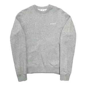 Off-White Diagonal Wave Logo Crewneck Sweatshirt Grey White