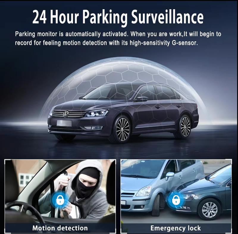 4 Channel Car Dash Cam 1080P HD DVR with 64GB Memory Card Night Vision Parking Mode 3.16" Screen Front Rear Left Right Cameras Dashcam 4 Channel Car Dash Cam 1080P HD DVR with 64GB Memory Card Night Vision Parking Mode 3.16" Screen Front Rear Left Right Cameras Dashcam