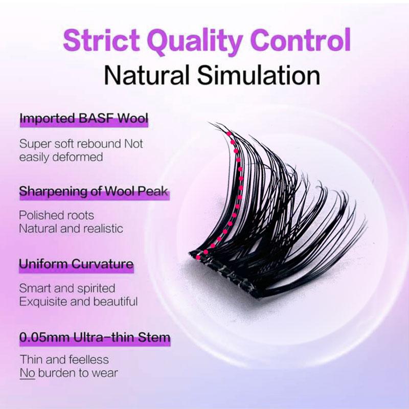 MIKIWI D Curl 110PCS Lash Clusters Wispy Glue Free Eyelash Extensions Fluffy Self Adhesive Individual Lashes 10-16mm Mix Length Natural DIY Cluster Lashes With Soft Thin Band MIKIWI D Curl 110PCS Lash Clusters Wispy Glue Free Eyelash Extensions Fluffy Self Adhesive Individual Lashes 10-16mm Mix Length Natural DIY Cluster Lashes With Soft Thin Band