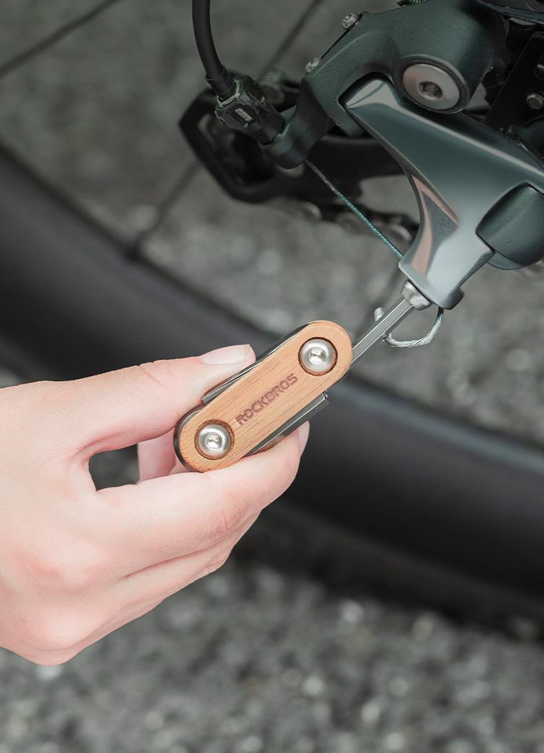 ROCKBROS  8-in-1 Bicycle Repair Tool Multi-functional Combination Interior Hexagonal Disassembly Maintenance Tool Portable Mountain Road Bike