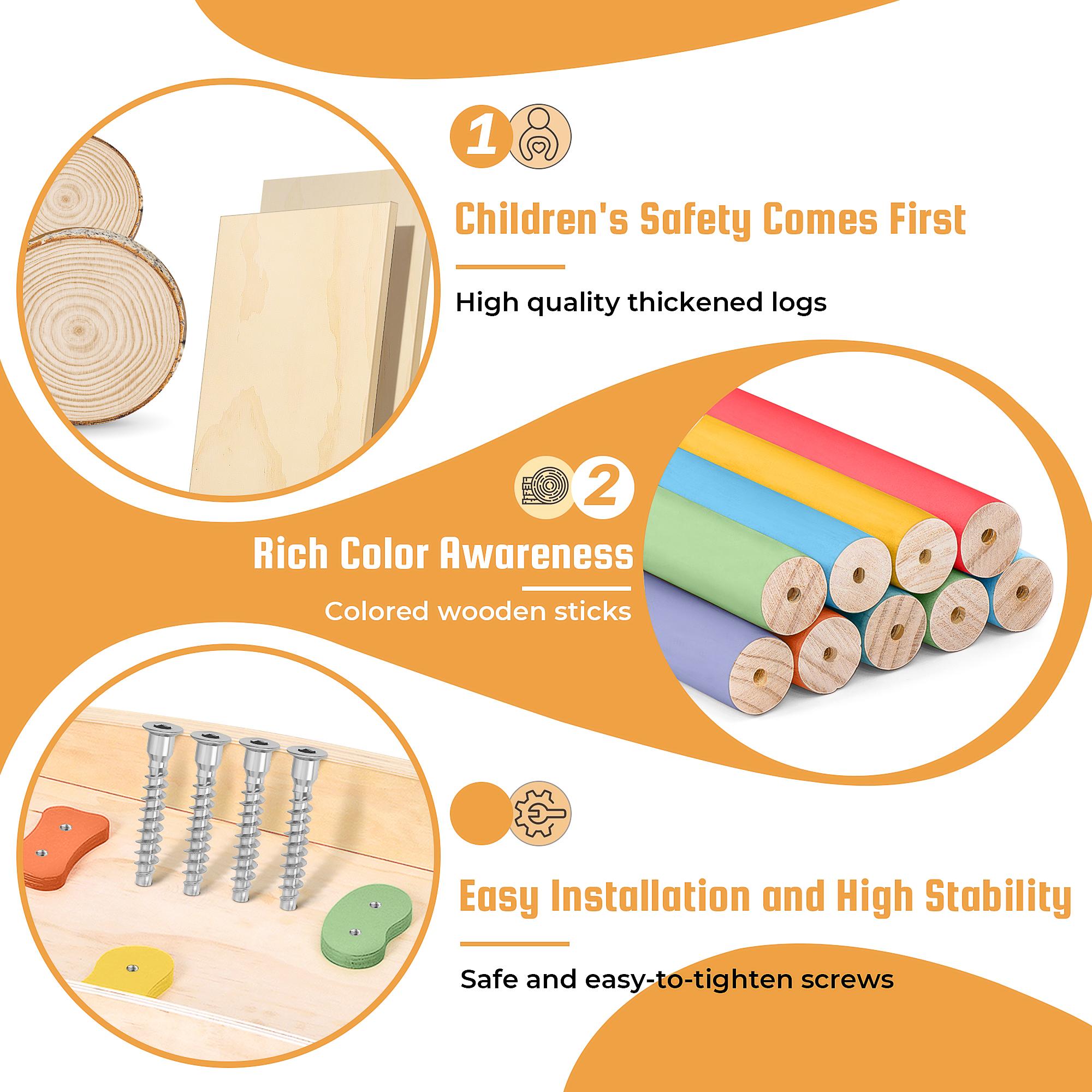 Pikler Triangle Set Wooden Climbing Set for Toddler、 ChildrenYears Old with Climbing Frames, Ramps & Arches for Indoor Playground Playtime