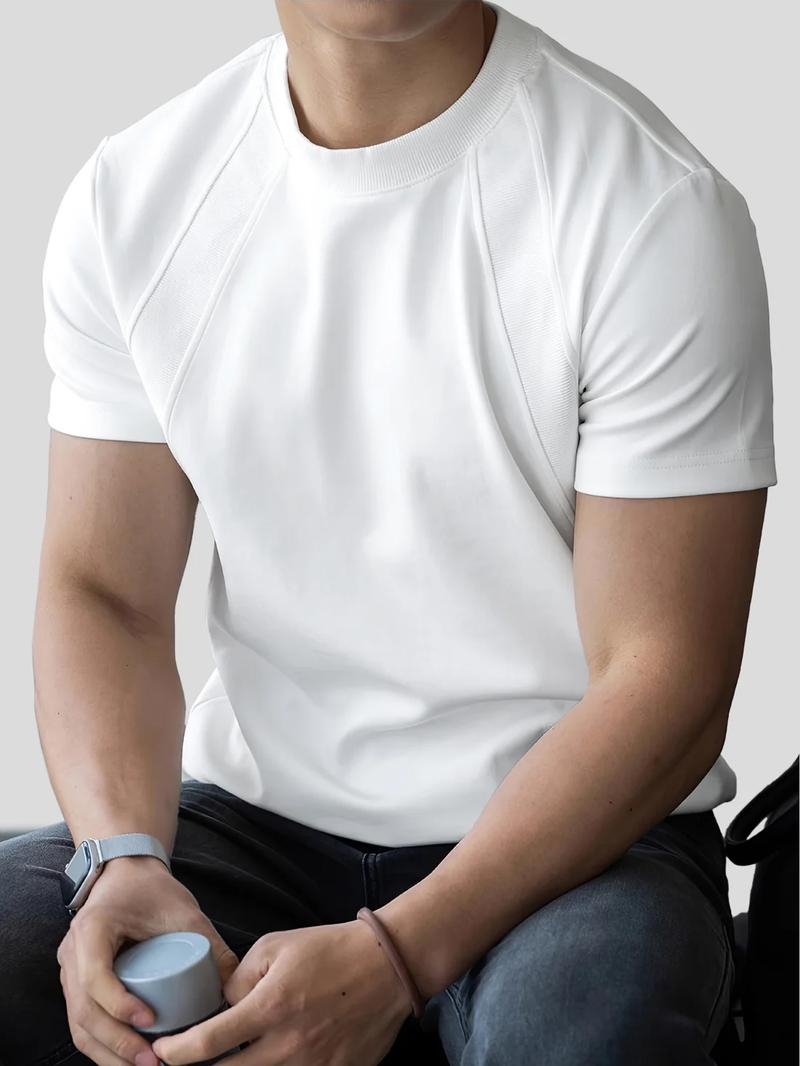 Fioboc Men's Weekend Performance Crew Neck Tee - Streetwear Casual Basic Short Sleeve Top