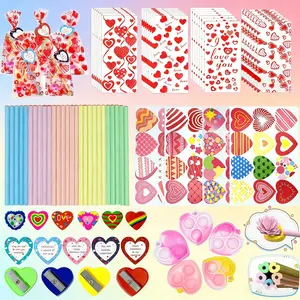 Valentine's Day Classroom Cards 28Pack - Non-Candy Bulk Party Favors for Kids School Exchanges & Activities