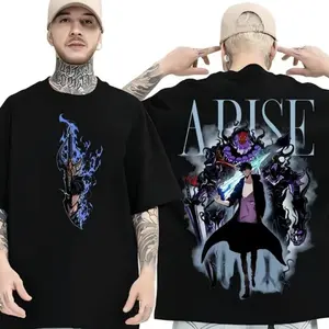 Arise Solo Leveling Ver3 Shirt, Solo Leveling Character Tee, Sung Jin Woo Anime Color Tee, Unisex Short Sleeve Tee Cotton Menswear