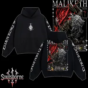 [Soulsborne Style] Vintage Maliketh the Black Blade - Elden Ring Unisex Hoodie, Soulsborne Gaming Apparel, Game Shirt, Video Game Clothes, Boy Merch, Gift For Him, Gift For Her, Soulslike Streetwear