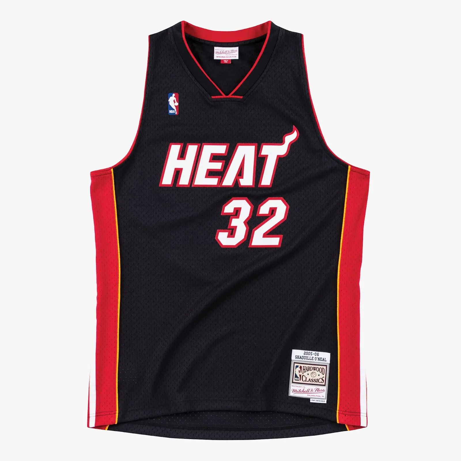 Shaquille O'Neal Miami Heat 2005-06 Black Swingman Player Jersey NBA Throwback Basketball Hardwood Classics Fan Gear Mitchell & Ness