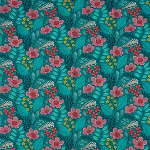 Blooming Color 2 Fabric Collection - Olivia Teal