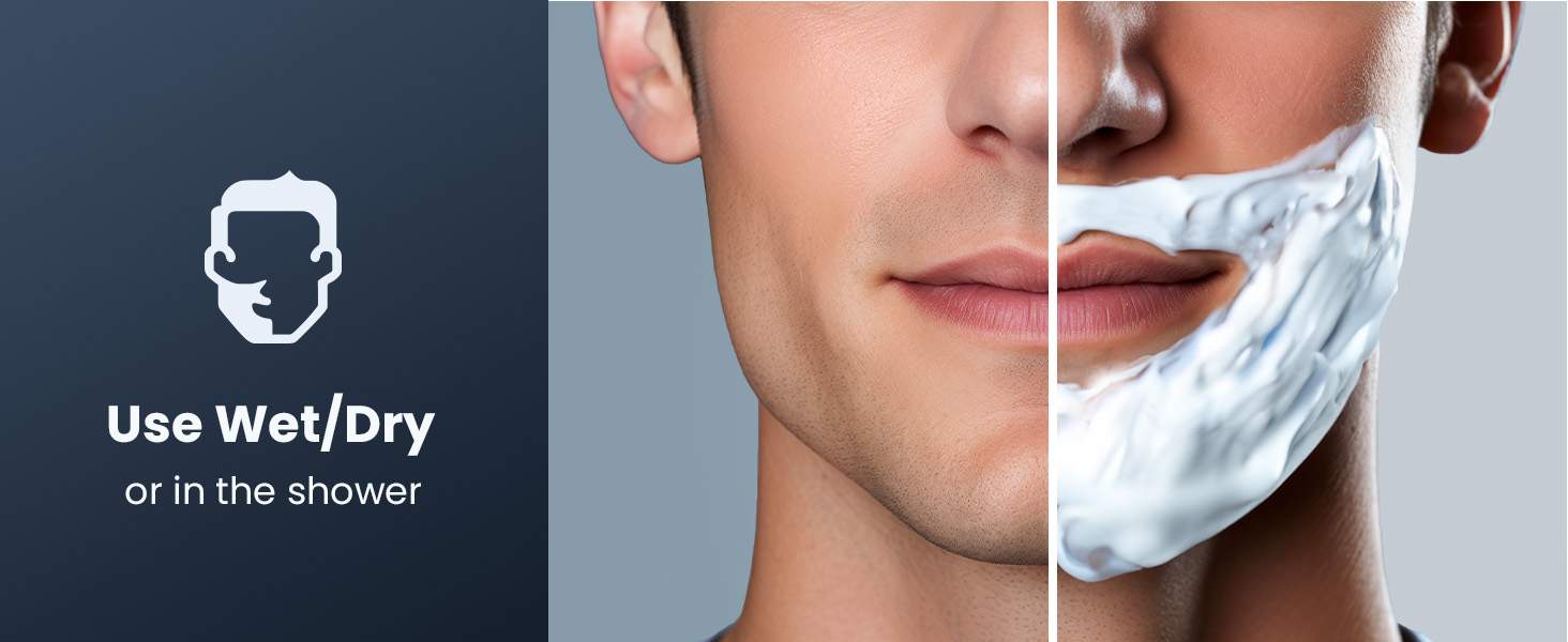 SHPAVVER Electric Shaver for Men, Rechargeable Wet Dry Shaver with Pop Up Trimmer, Waterproof Cordless Portable Razor - Comfort