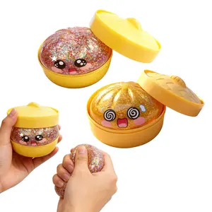 Realistic Steamed Bun Squeeze Toy Soft Slow-Rising Fidget Toy for Stress Relief Portable Cute Desk Decor for Home Office Party Favors