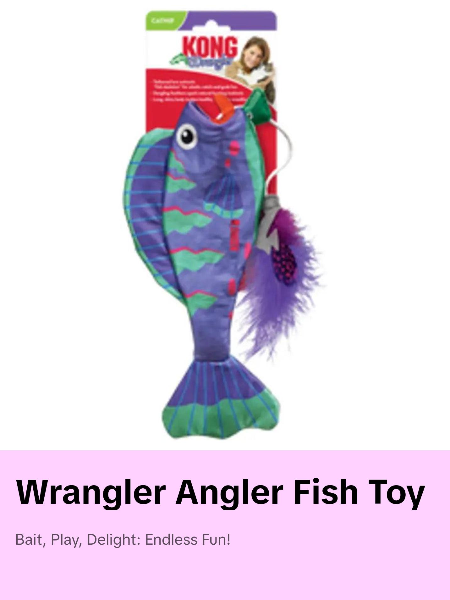 KONG Wrangler Angler Fish Cat Toy