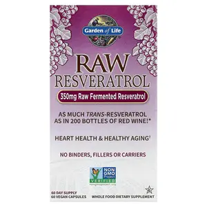 Garden of Life RAW Resveratrol, 60 Vegan Capsules Garden of Life RAW Resveratrol, 60 Vegan Capsules
