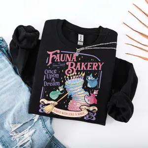 Fairy Godmother Baking Sweatshirt, Baked With Love and Magic Graphic Tee, Retro Princess Cake Design, Whimsical Cottagecore Vibes, Trendy TikTok Style, Casual Unisex Gift