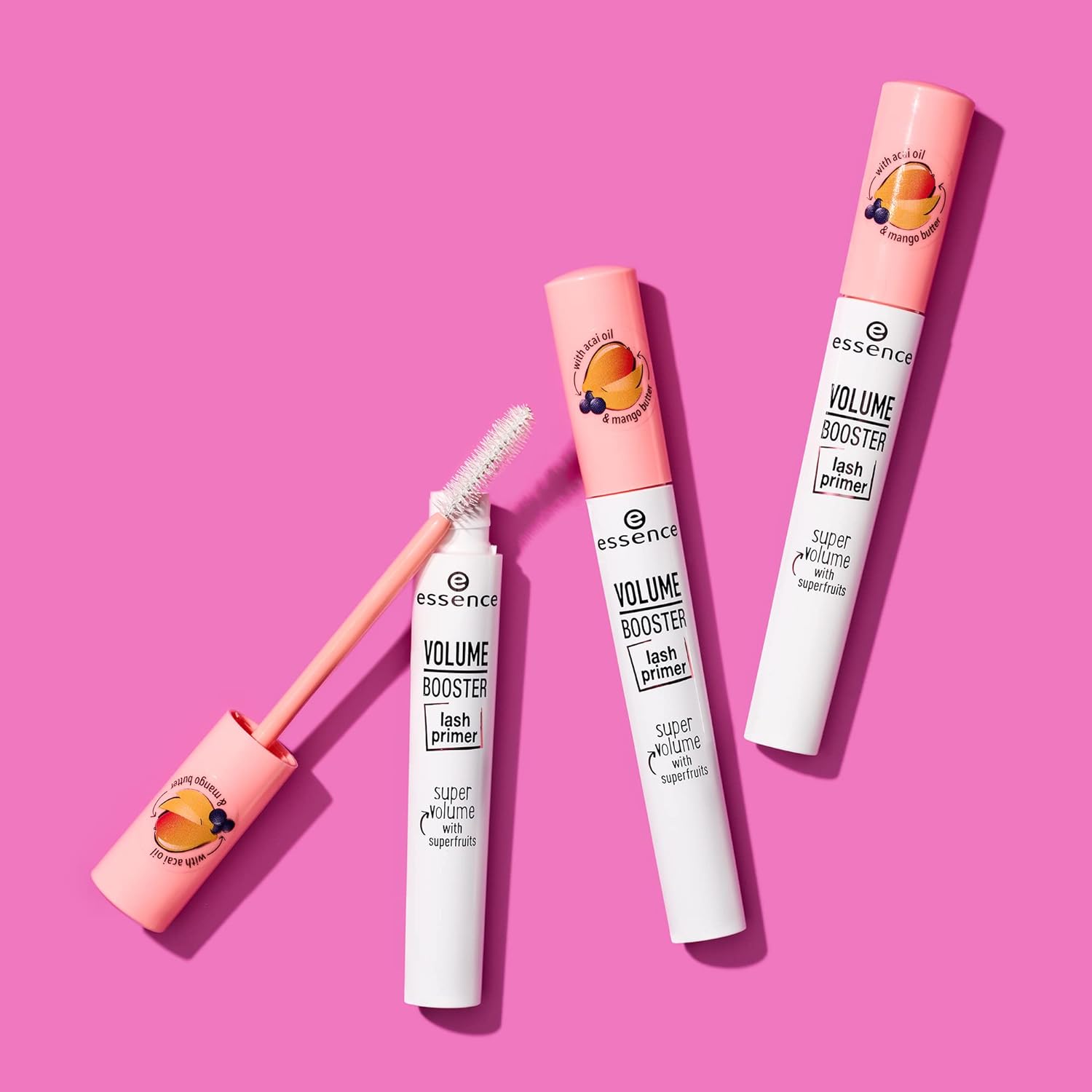 Volume Booster Lash Primer Mascara | Infused with Mango Butter and Acai Oil for Nurtured Lashes | Conditioning Mascara Primer | White | Vegan