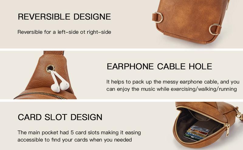 Telena Sling Bag for Women Crossbody Bags for Women Fashion Chest Bag with Adjustable Strap small chest bag purses for women Gift Purse TikTokShopHolidayHaul