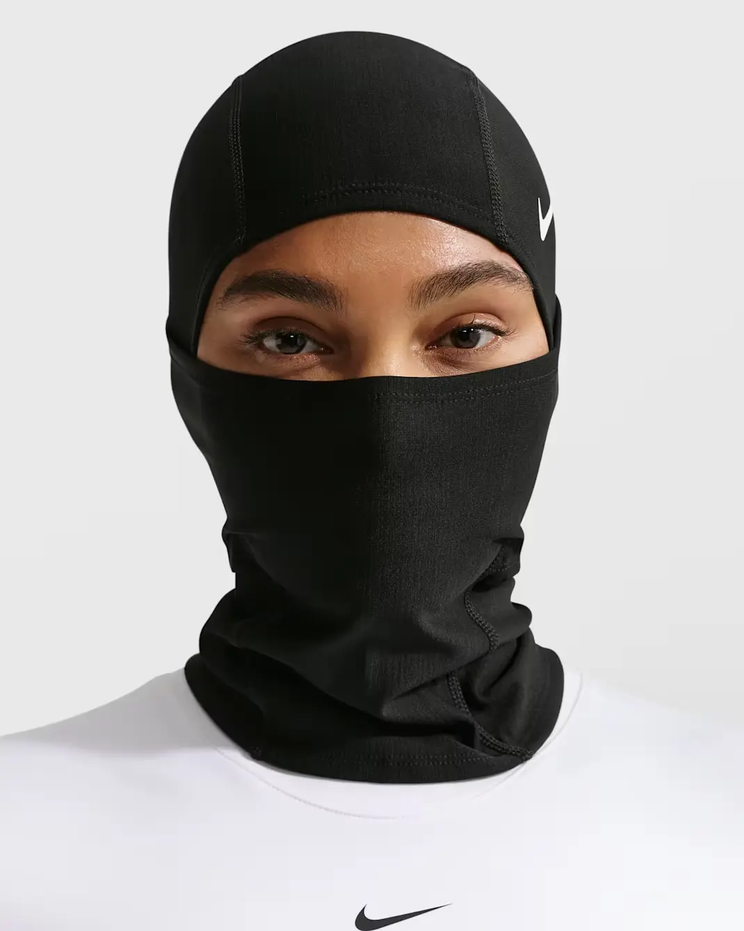 Nike Men's Pro Hyperwarm Hood - Black White Swoosh, OSFM, Men's Accessories, (New Shiesty)