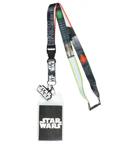 Star Wars Skywalker Darth Vader Lightsaber Reversible ID Badge Holder Lanyard For IDs, Keys, Wallets