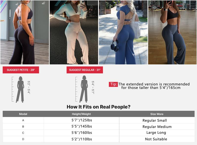 GYMSPT Straight Leg Bottoms High Waisted Casual Pants No Front Seam Comfortable & Elastic Yoga Pants Wide Leg Gym Outdoor Sports Wear Flattering Figure