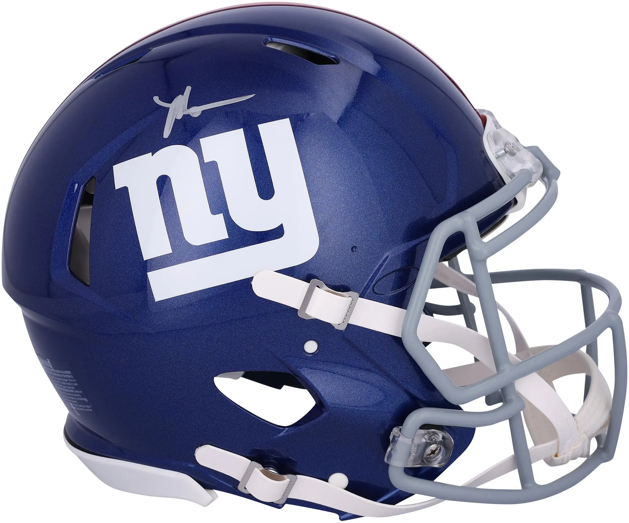 Malik Nabers New York Giants Autographed Riddell Speed Authentic Helmet - Fanatics Authentic Certified