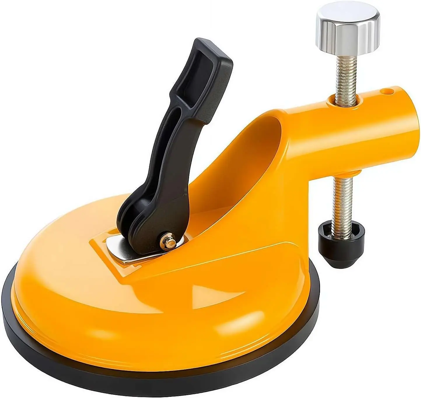 Adjustable Granite Marble Countertop Seam Leveling Tool Set - Vacuum Suction Clamps with Yellow Rubber, Pro Gap Adjustment Kit for Stone Slab Installation & Repair, Ideal for Stone Installers (1 Set)