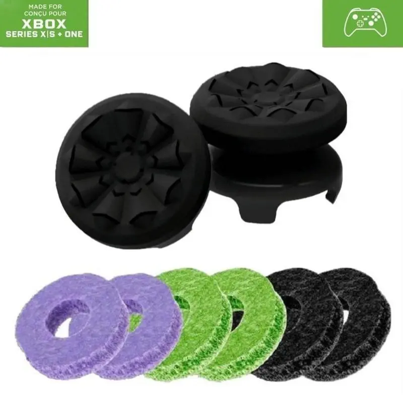 Thumbsticks Grips for PS4/PS5, XBOX, Professional Thumb Grips Joystick Cap Analog Stick Cover 1 High-Rise & 1 Mid-Rise PS54 Gaming Grips with Thumbsticks,6PCS Precison Rings controller gamepad