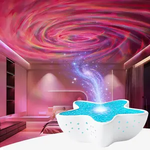 Northern Lights Projector, Galaxy Star Projector Light, 8-Color 3D Ocean Wave Water Ripple Night Lamp, Kids Bedroom & Living Room Decor, Romantic Gift