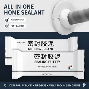 Fixmaster Waterproof Sealant Putty Clay for AC Hole Wall Pipe Sealing Mold Mildew Resistant Home Repair Seal Mud Multi-Purpose Flexible Seal