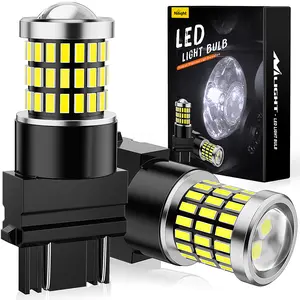 Nilight Super Bright 57LEDs Brightness 6100K Cool White LED Bulbs (Pairs) - Fit for 3156, 3056, 4157, 3057, 3157 - Automotive & Motorcycle Car Lighting #FathersDayGift, Super Bright Led Adjustable Leds