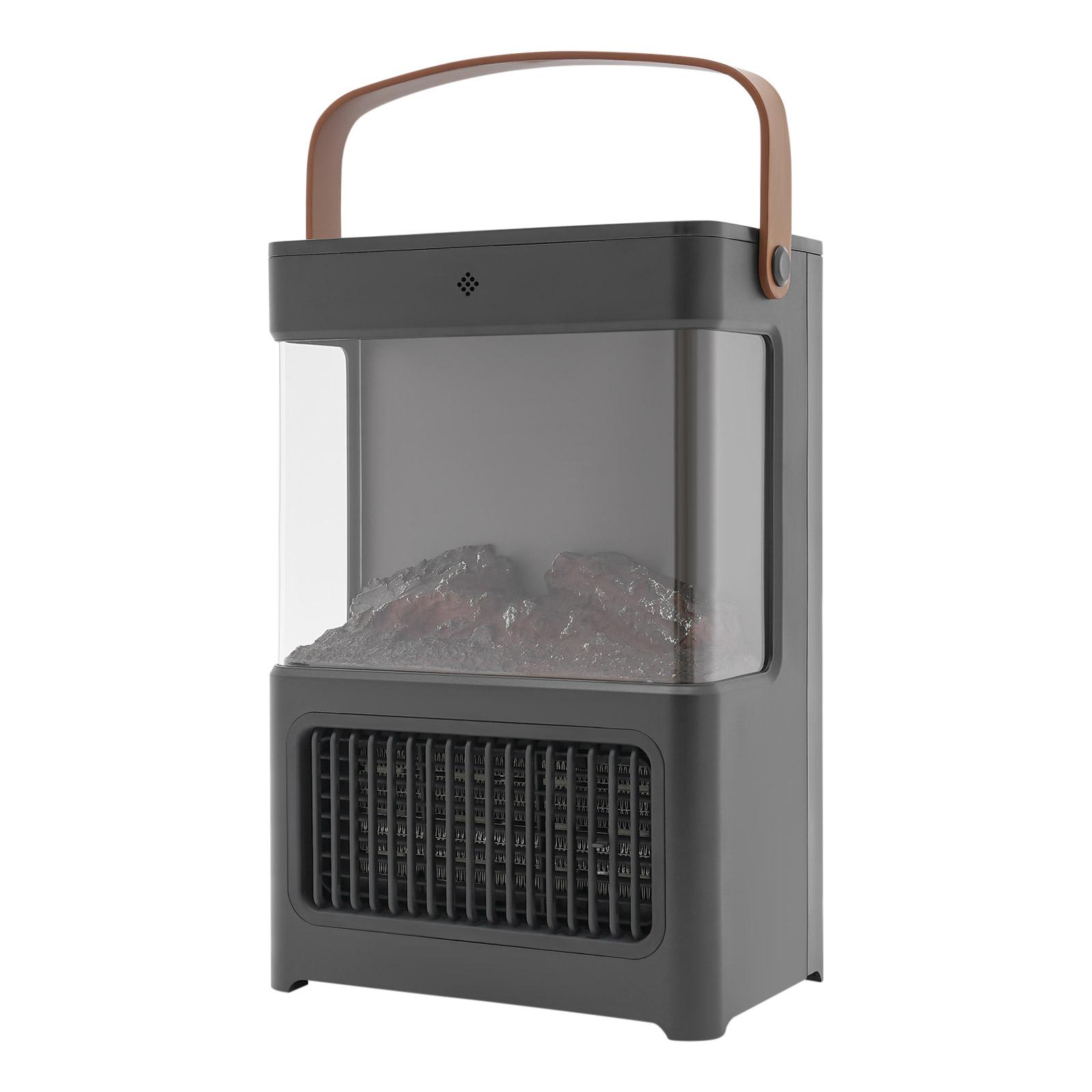 CNCEST 3D Fireplace Heater 1500W Ceramic Heater with LED Touch & Remote Control 3 Heating Modes Portable Electric Space Heater for Home, Outdoor Warm