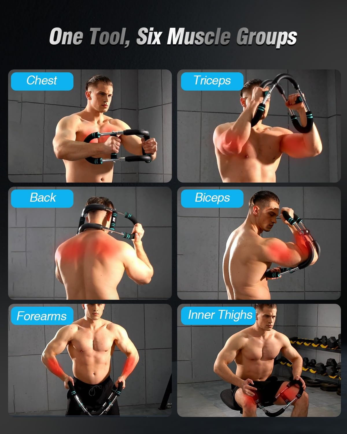 Twister Arm Trainer Chest Workout Equipment Adjustable Shaker Twister Arm Trainer for Men Women, Portable Power Chest Clip Muscle Fitness with Detachable Design