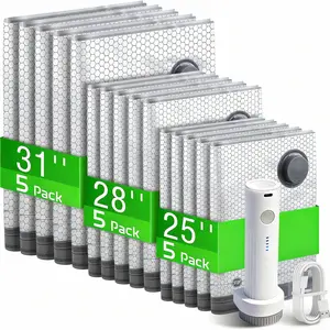 【2026 Upgraded】Cordless Travel Vacuum Storage Compression Bag Set – 24/15-Pack in 3 Sizes – USB Rechargeable Handheld Pump with Built-In Battery – 140L/Min Powerful Air Removal,Waterproof & Reusable,Perfect for Carry-On Suitcases