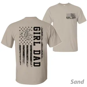 Custom Name Girl Dad Graphic Tee & Sweatshirt, Note Your Child's Name When Placing Your Order, Personalized Apparel for Family,  Made In The USA		