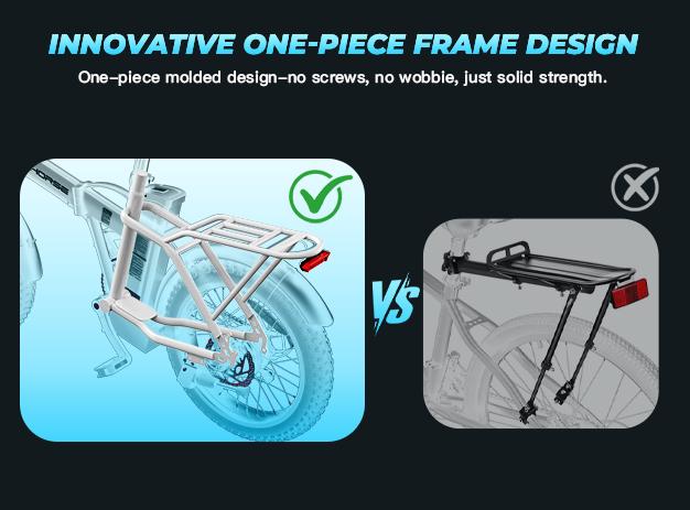 WINDHORSE W4A Foldable Electric Bike, Peak 983W Motor Ebike, 55-70 Miles & 20 MPH, 48V Removable Battery, 20" Fat Tire All-Terrain Electric Bicycle for Adults Teens with 7-Speed, Suspension