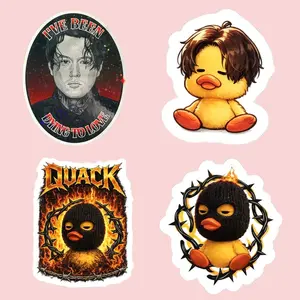 4 Vers Baddddd Omenssss Dying to Love Sticker, Noah Sebastian Dethrone Duck Funny Sticker