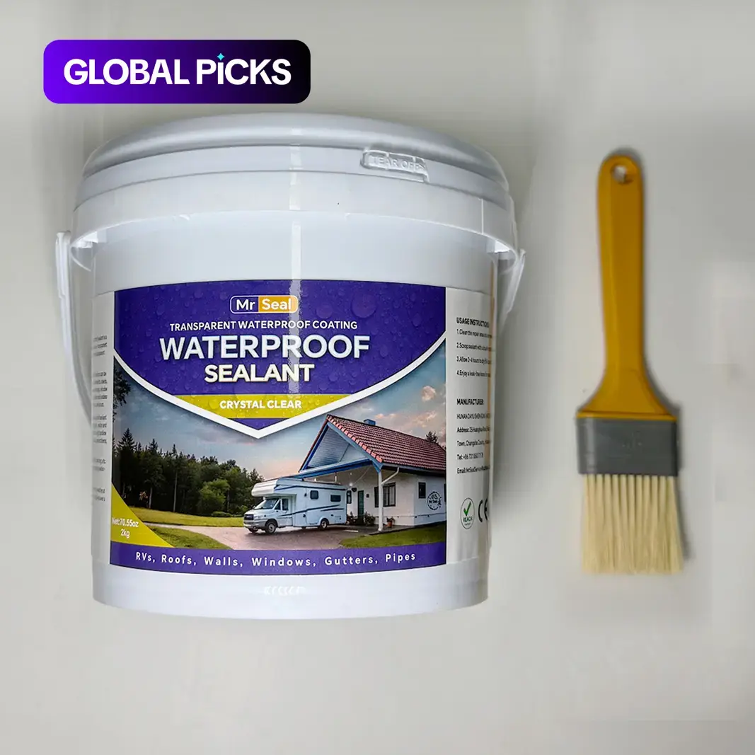 Transparent Waterproof Sealing Paint (Available in 1 kg/2 kg Sizes), Gel Coating and Waterproof Bond Seal, Invisible Waterproof Sealant, Sealant for Water-Resistant Applications, Bathroom Seals, Caulking, Door Sealer, Leak Proof, Durable and Long-Lasting