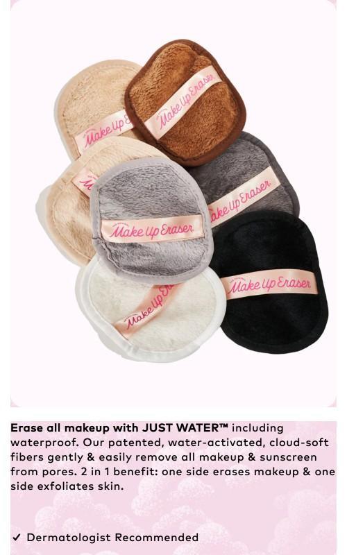 MakeUp Eraser 7-Day Set Neutrals - Erase Makeup with JUST WATER, Reusable & Machine Washable Makeup Remover