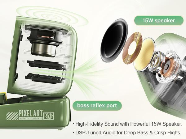 Divoom Ditoo Programmable Pixel Art LED Bluetooth Speaker Showing Clock Emoji DIY Design for Home Wedding Party Decoration with Wireless App Control Mini Gift Audio Smartphone Pink