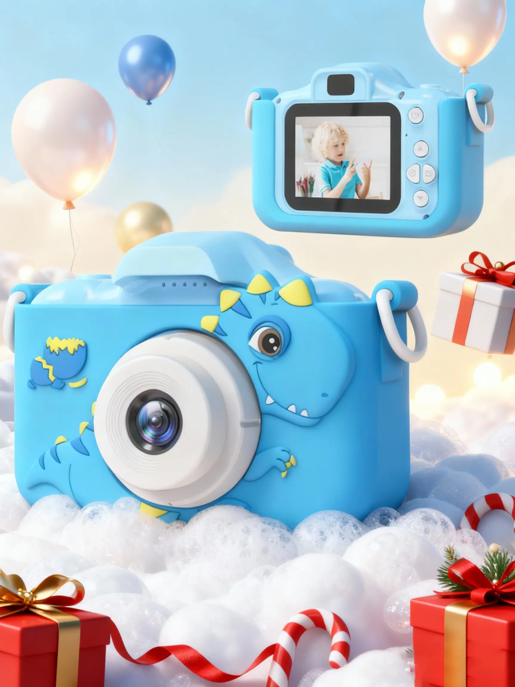 【2026 Upgrade】Kids Selfie Camera – HD Video Camcorder with Cute Silicone Case, Rechargeable Battery, Perfect Birthday or Holiday Gift for Boys & Girls 3-12, Portable Digital Camera, Electronic Portable Camera