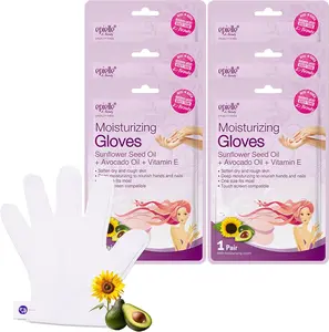 Epielle Moisturizing Hand Mask 6 Pairs, Soften with Sunflower Seed Oil & Vitamin E, Deep Moisturizing Gloves for Dry, Cracked Hands, Self Care Gifts for Women, Spa Kit, Stocking Stuffers