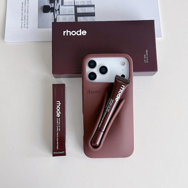 RHODE Minimalist Silicone iPhone Case with Lip Treatment Holder 11 12 13 14 15 16 17 ProMax