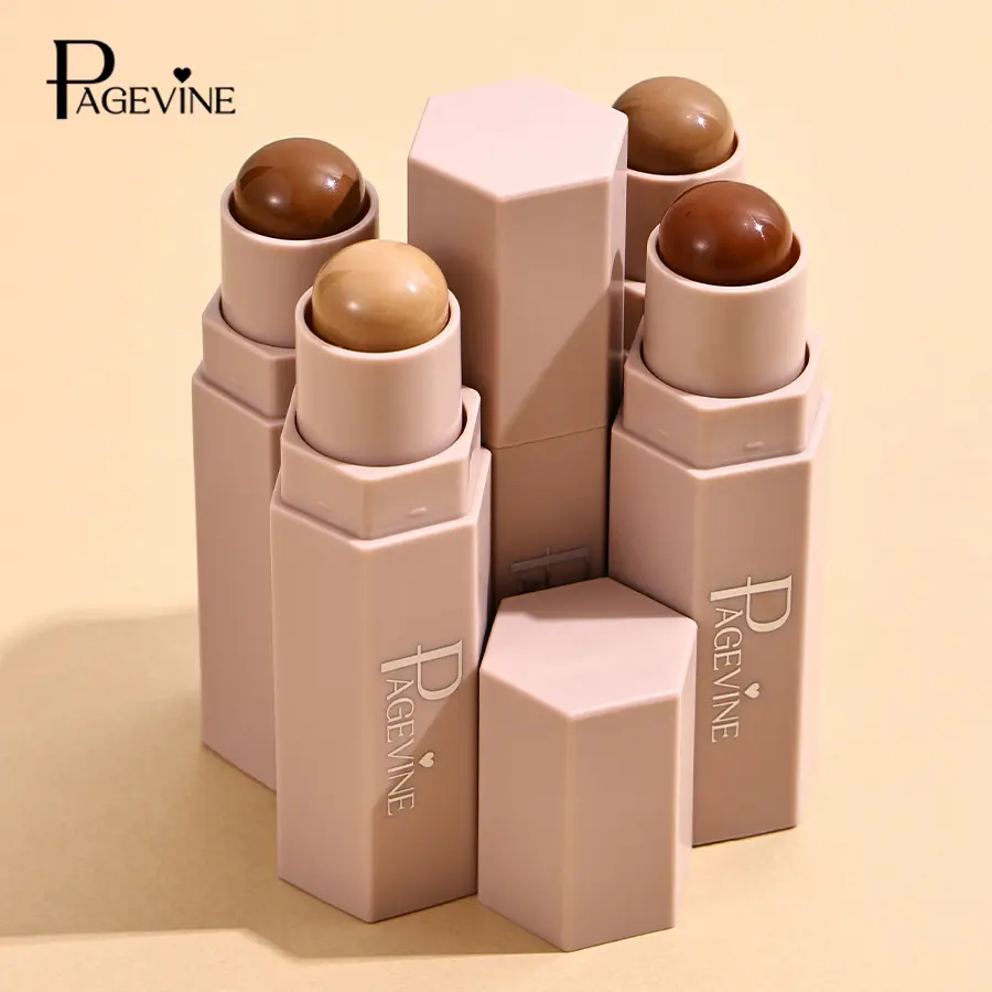 5-in-1 Matte Cream Bronzer Stick - Cream Formula for Contouring, Concealing, Highlighting, Blush, Correcting, Gym-to-Work Transitions, Quick Airport Touch-Ups, All Skin Types, Airport Touch‑Up Effortless Liquid Bronzer Highly Pigmented Makeup