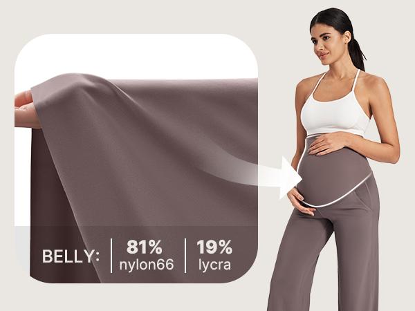 G4Free Maternity Wide Leg Pants for Comfortable Pregnancy Pregnant Prenatal