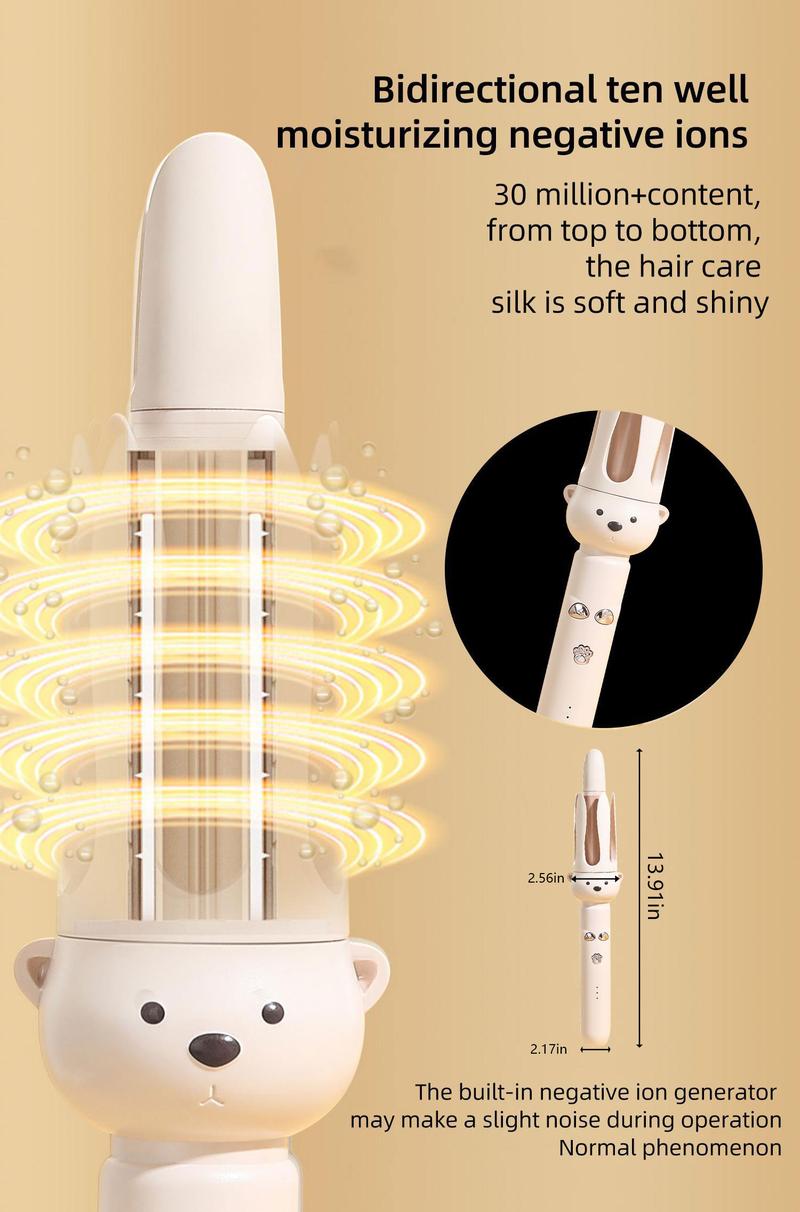 PretiHom Fully Automatic Electric Curling Stick 32mm LargeCurling Tool for Comfortable Hair Care