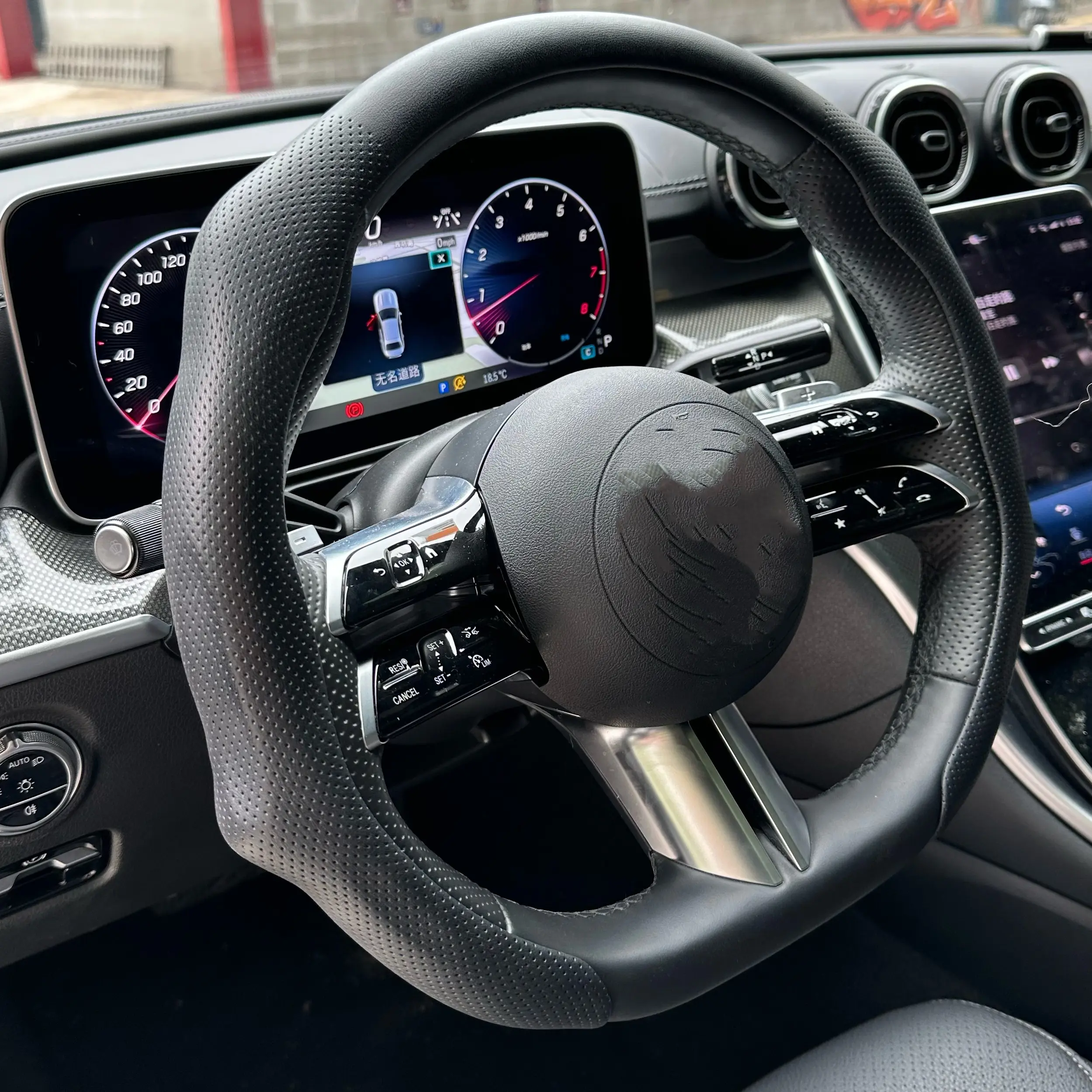 Universal Napa Leather Steering Wheel Cover 2026 New-AII Car Models Quick Turn Non-Slip Breathable Ultra-Thin All-Season Driving Comfort modern design mark quick install non slip Mercedes Wheel Leather Cover new car model anti-slip massage particle Magnet