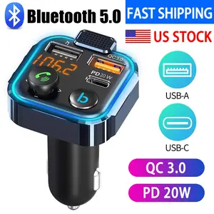 High-definition audio quality car Bluetooth MP3 player, wireless FM transmitter, smart dual USB car charger, LED display