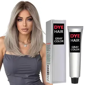 Silver Hair Dye Cream - Fashionable Metallic Gray Tones, Long-Lasting Fade-Resistant Formula, Gentle & Safe for All Hair Types, Easy At-Home Application, Suitable for Men & Women