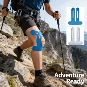 Precut Kinesiology Tape for Knees, 10 Pcs - Knee Support & Stability, Knee Pain Relief Athletic Tape - Waterproof & Elastic, Breathable Hypoallergenic Latex-Free Tape, Black Training Basketball